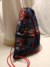 Load image into Gallery viewer, Captain America Drawstring panel Backpack