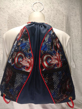 Load image into Gallery viewer, Captain America Drawstring panel Backpack