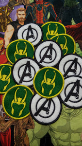 Avengers and Loki patches (inspired by source material)