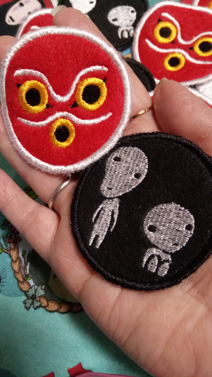 Princess Mononoke patches (inspired by source material)