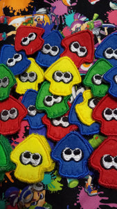 Splatoon Squids patches-- set of 4  (Inspired by source material)