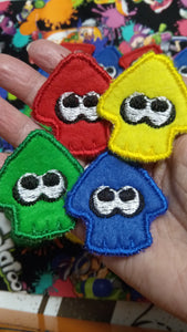 Splatoon Squids patches-- set of 4  (Inspired by source material)