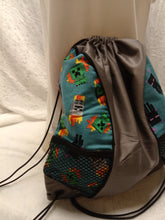 Load image into Gallery viewer, Minecraft Drawstring panel Backpack