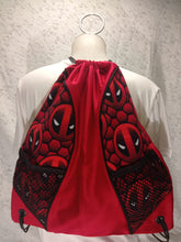Load image into Gallery viewer, Deadpool Symbol Drawstring panel Backpack