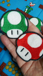 Mario mushrooms patches (inspired by source material)