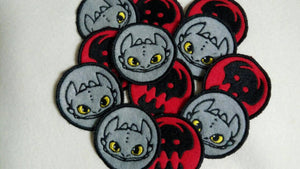 How to train a dragon patches (inspired by source material)